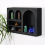 Hanah Home Estantería de Pared de Madera Maciza Negro Cry003-S